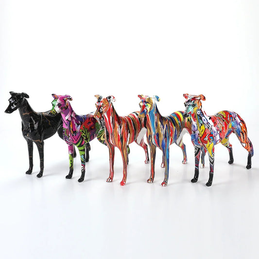 9.84inch Graffiti Greyhound Home Decoration