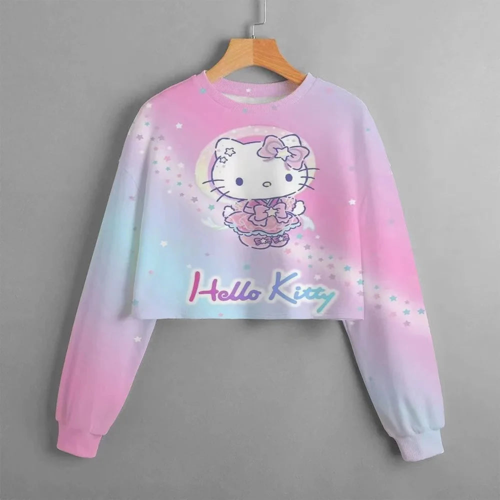 Disney Joint Classic Series Hello Kitty Printed Round Neck Top