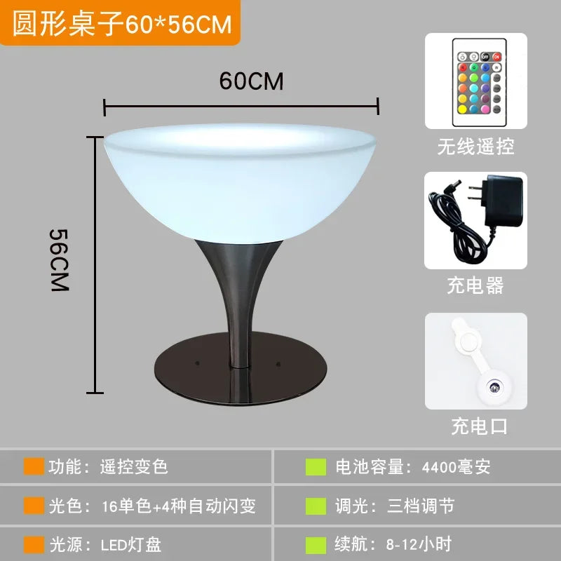 LED Luminous Bar KTV Outdoor Leisure Table and Chairs