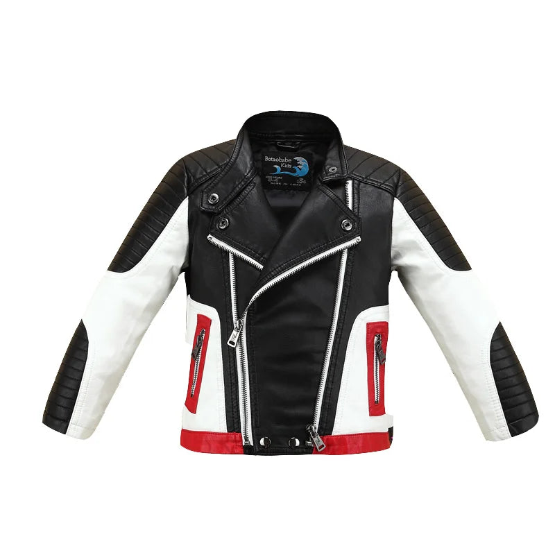 Cool Design Boys Leather Motor Jacket