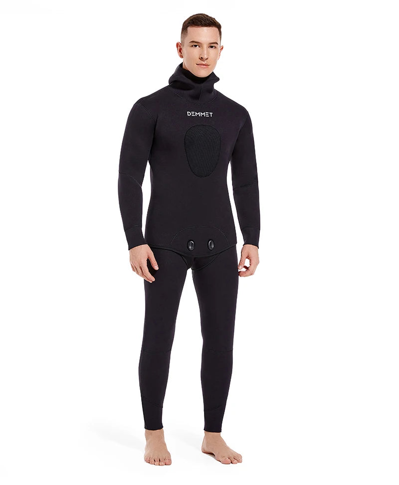 3mm Camouflage Top and Pants Two-piece Hooded Diving Suit