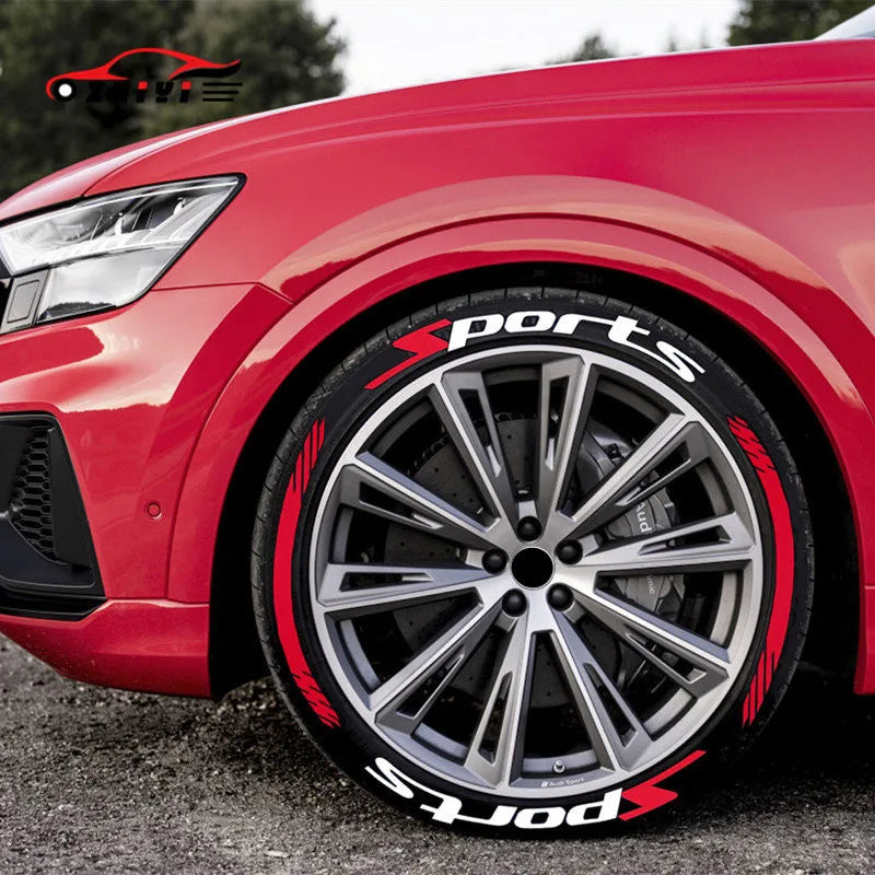 Car Motorcycles Tires & Rim Decoration Sticker PVC 3D SPORTS