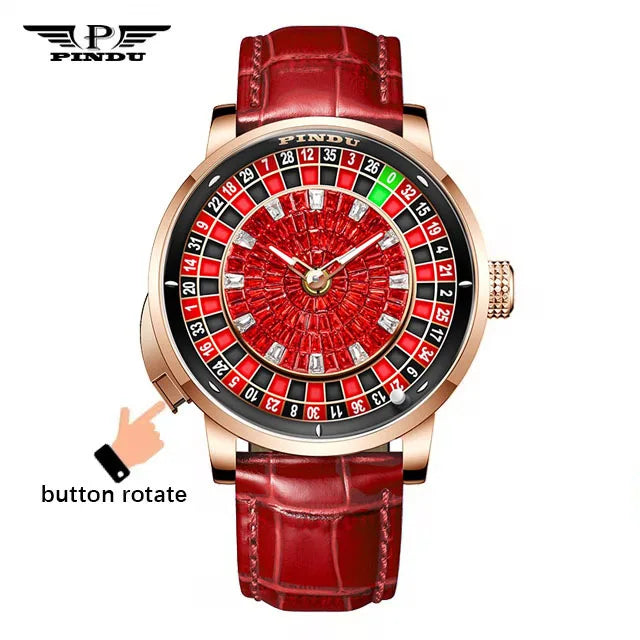 Push Button Gambling Table Roulette Watch