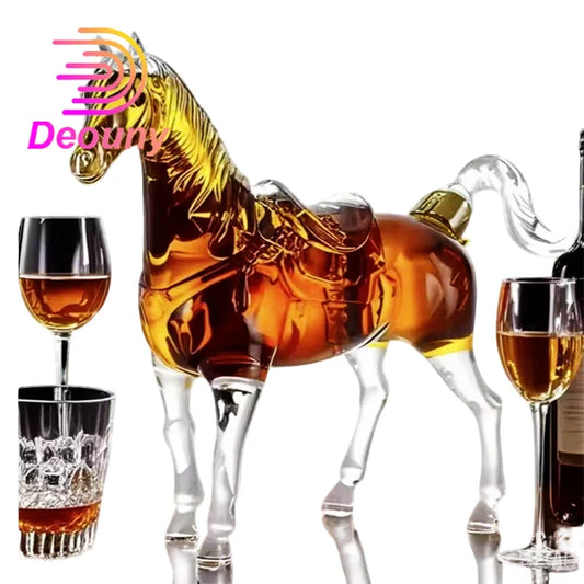 DEOUNY Horse Whisky Decanter Borosilicate Glass