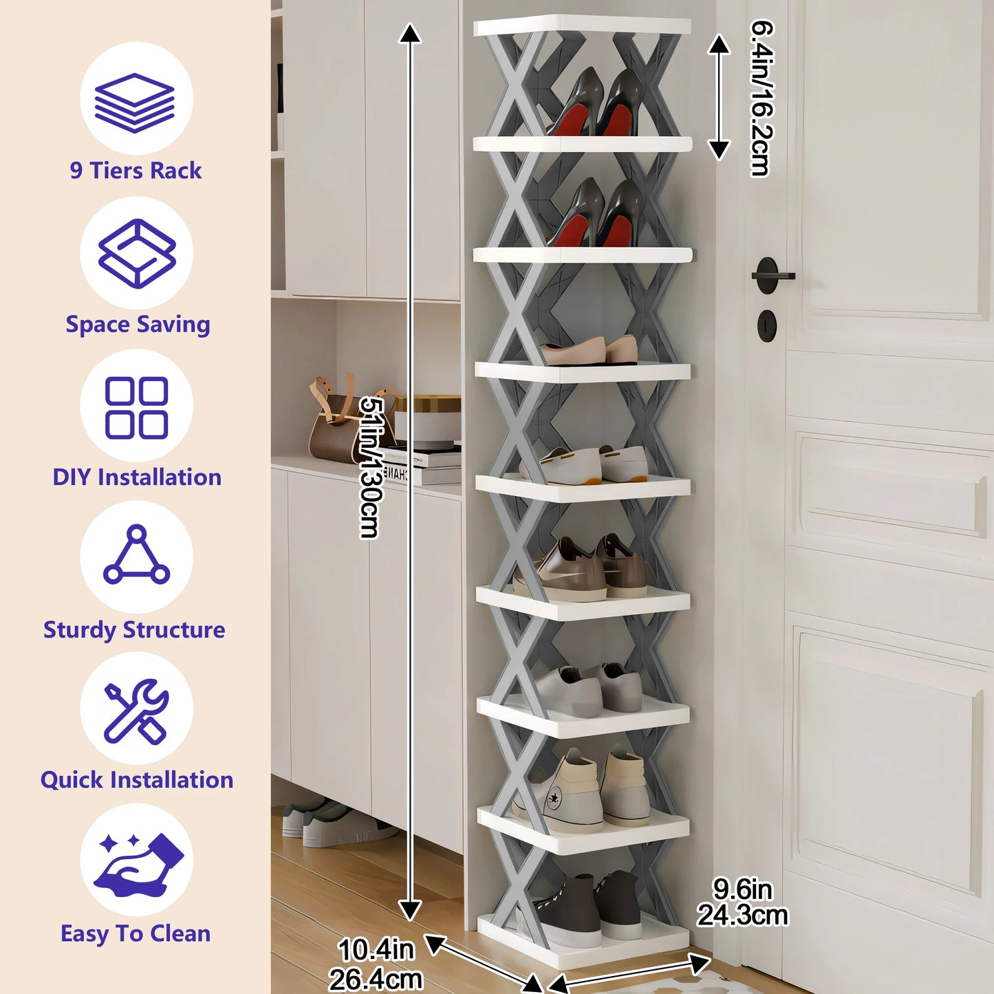 Shoe Rack Storage Organizer Foldable Multi-Layer