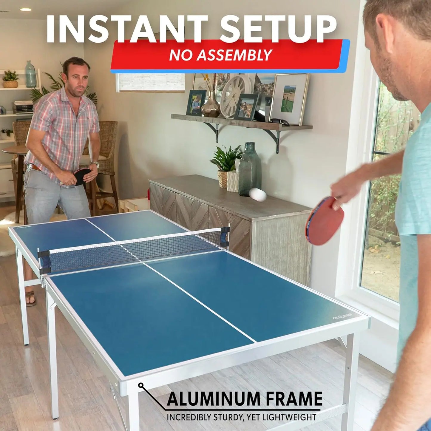 Portable Table Tennis Set with Net, Paddles & Balls