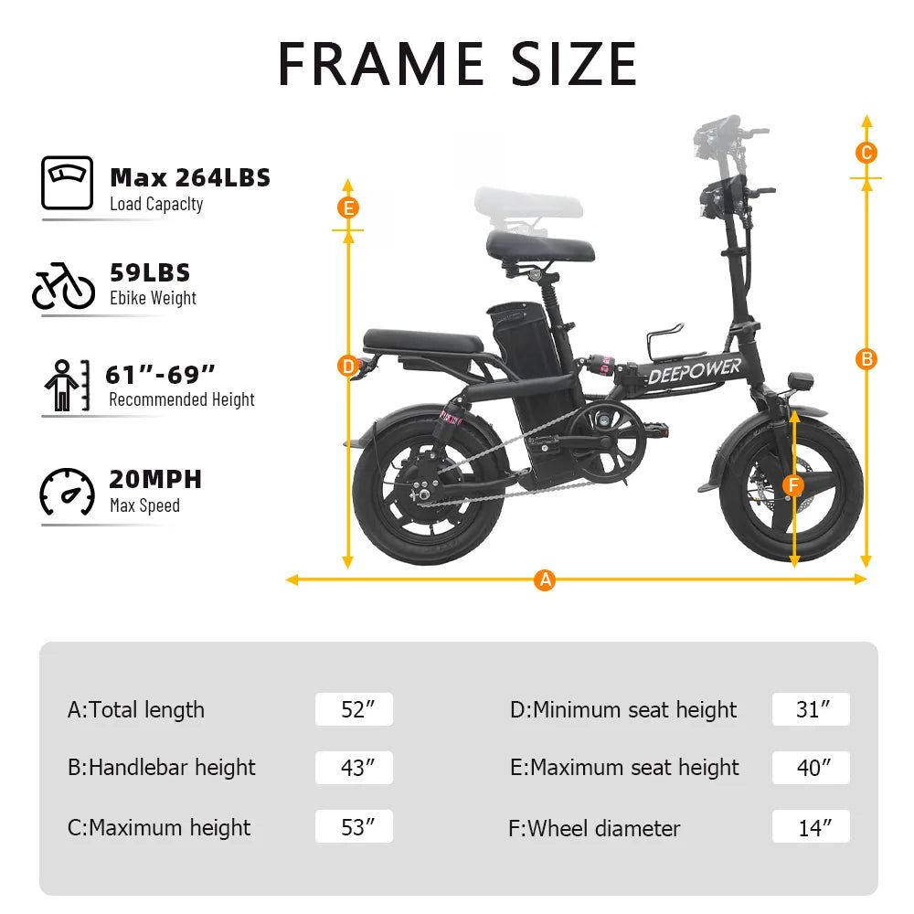 ebike 400W 48V 30AH Adult Fat Tire electric bike