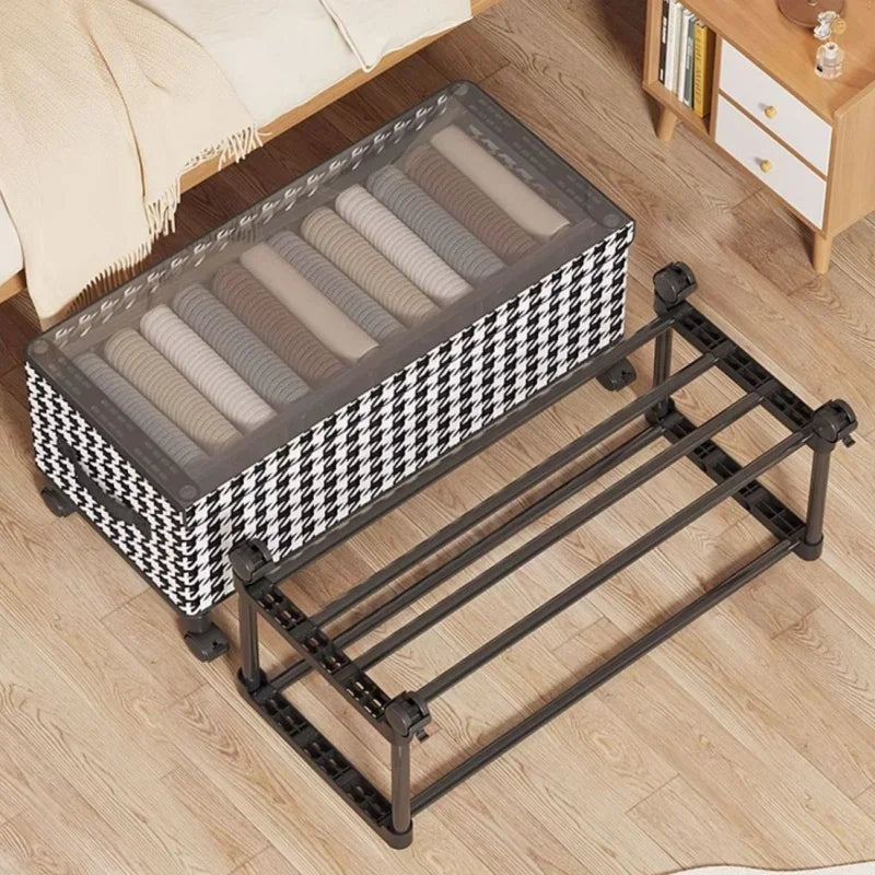 Large Capacity Clothes Storage Box with Wheels