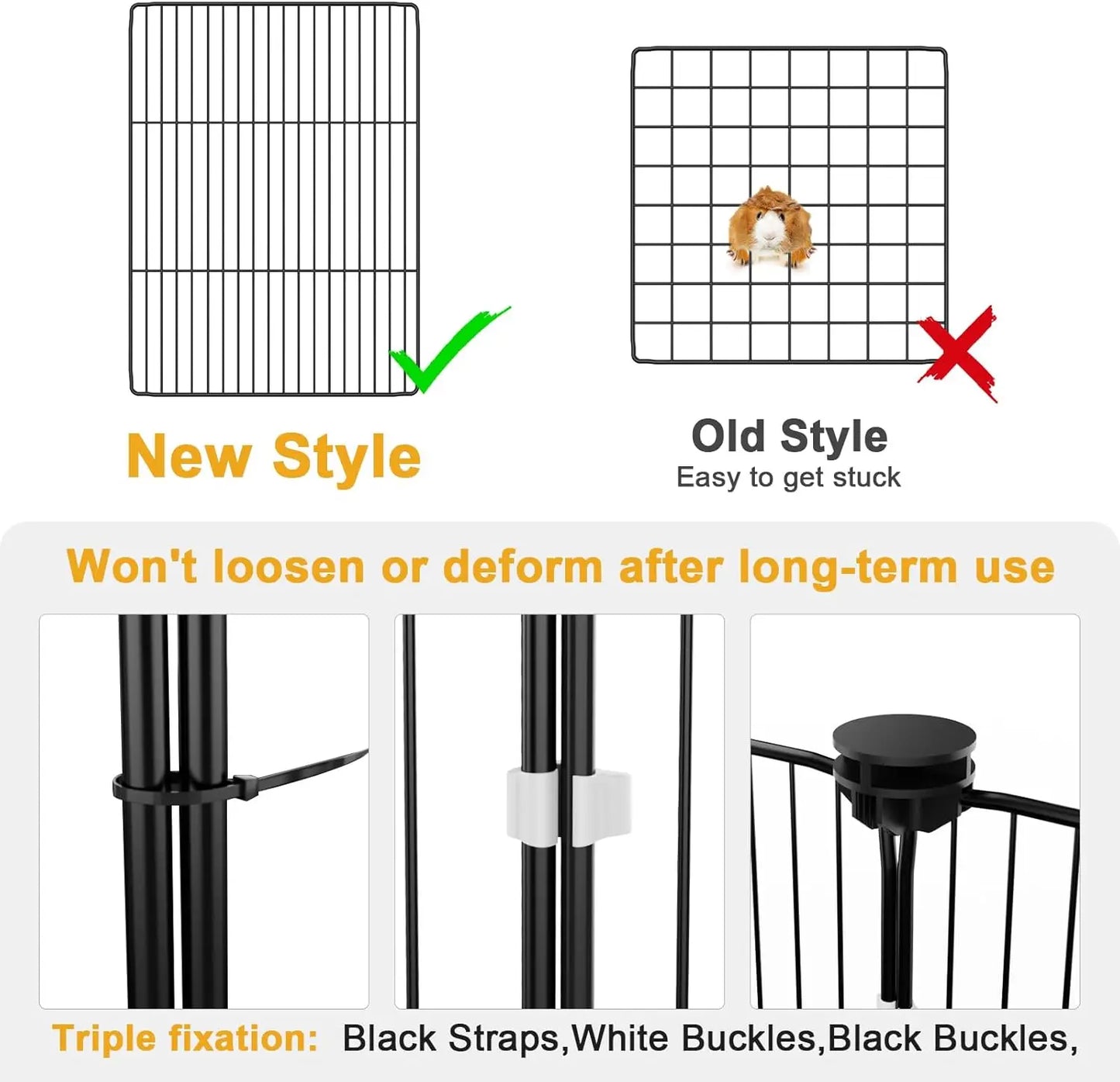 12-Panel Small Animal Playpen with Waterproof Liner & Easy Hooks