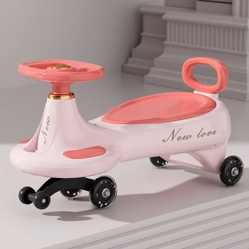 Kids Wiggle Car Ride On Toy with Music & Lights