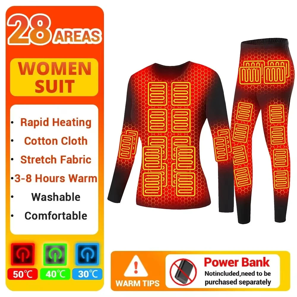 Heated Thermal Underwear Men Women