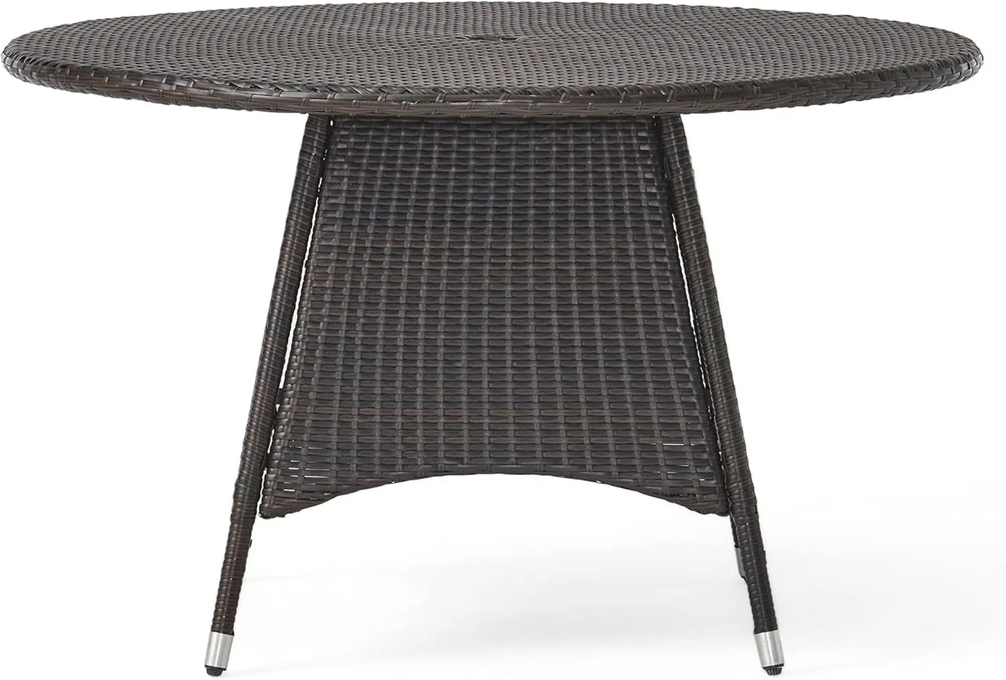 Theodore Outdoor Wicker 5 Piece Dining Set