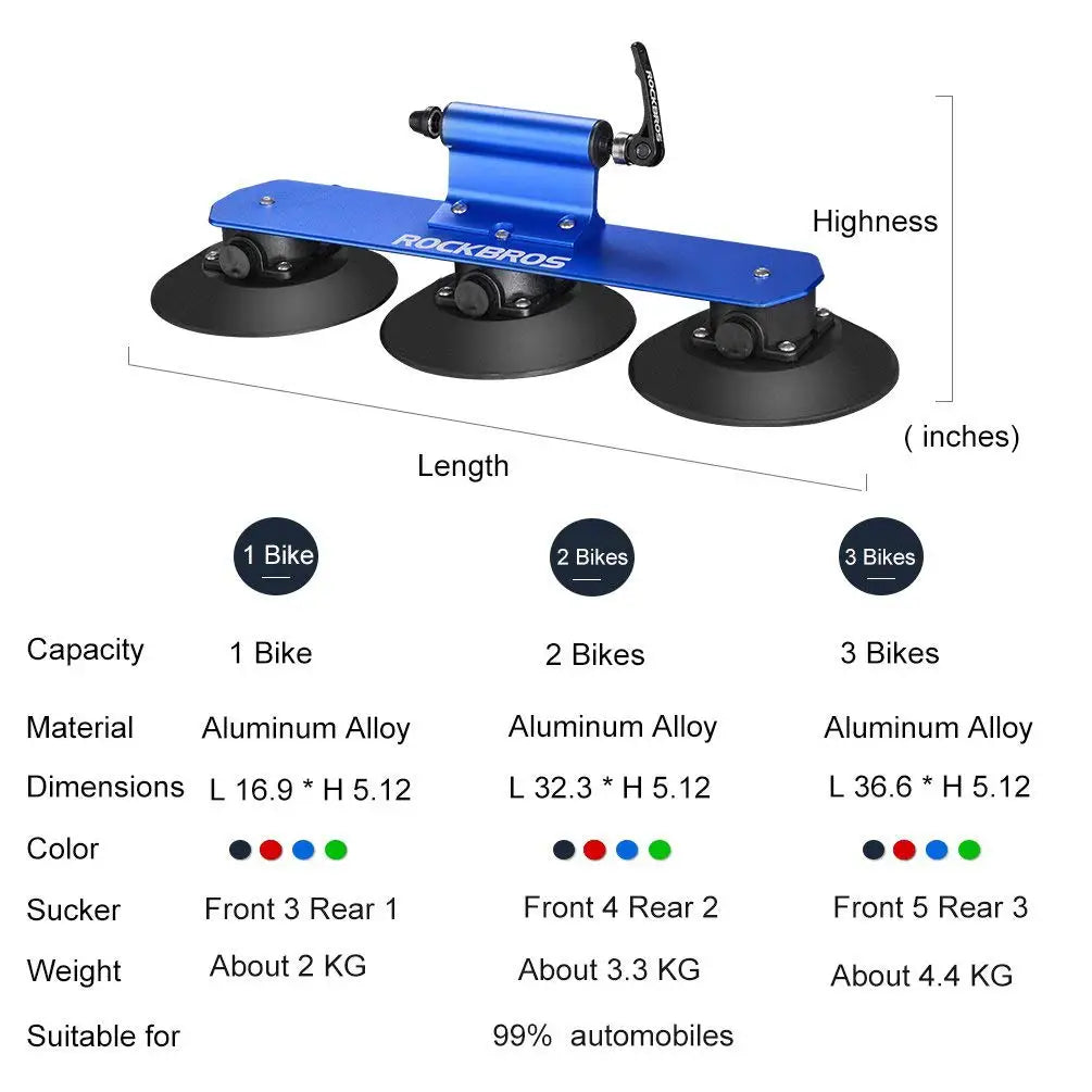 ROCKBROS Vacuum Suction Roof-Top Bike Carrier Rack