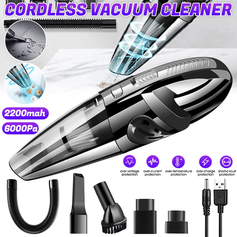 Wireless Handheld Vacuum Cleaner USB Charging