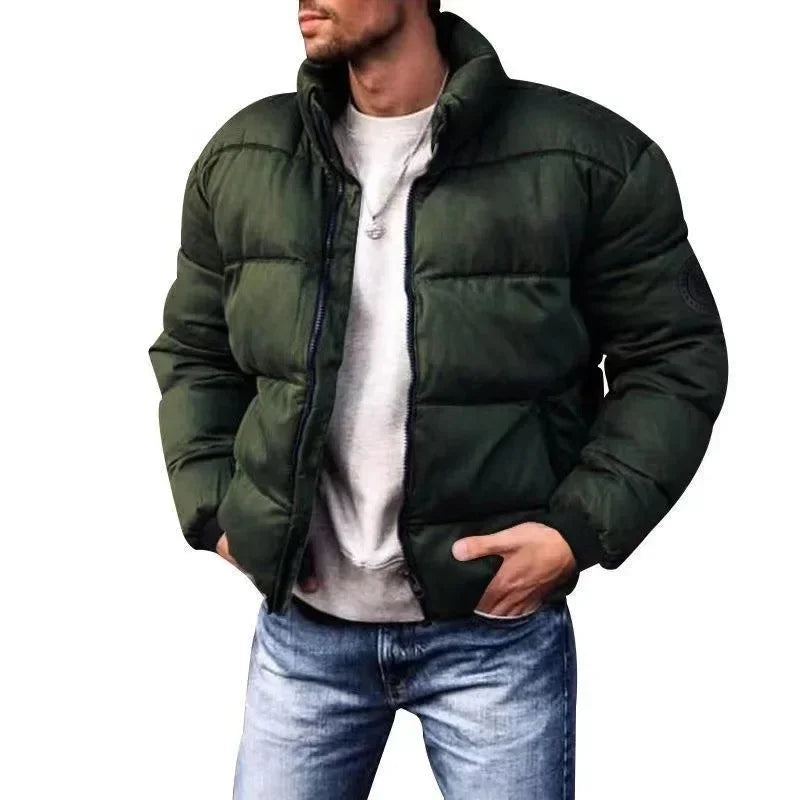 Cotton Stand Collar Casual Style Coat