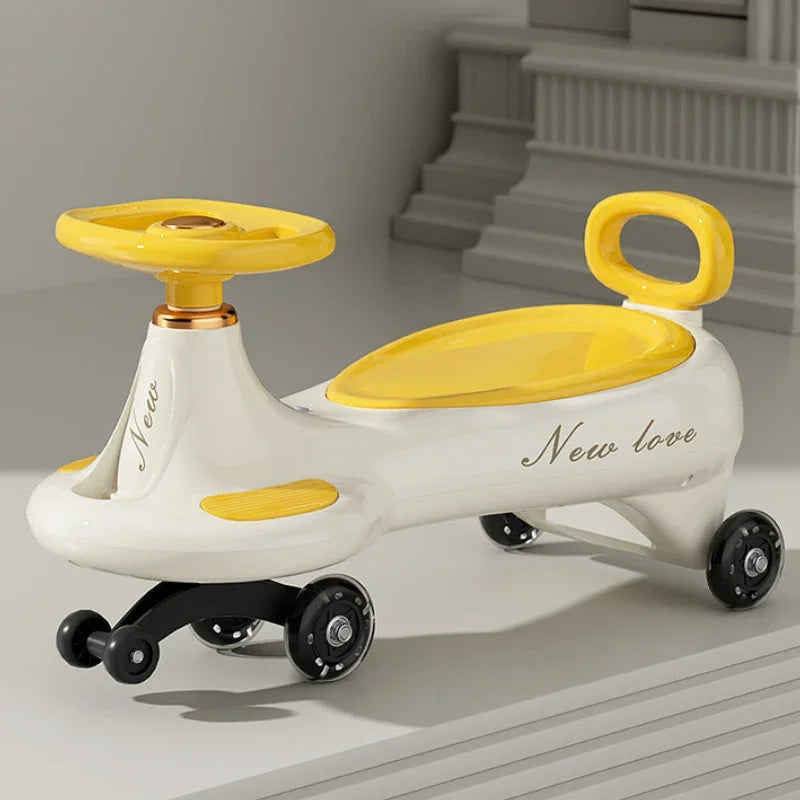 Kids Wiggle Car Ride On Toy with Music & Lights