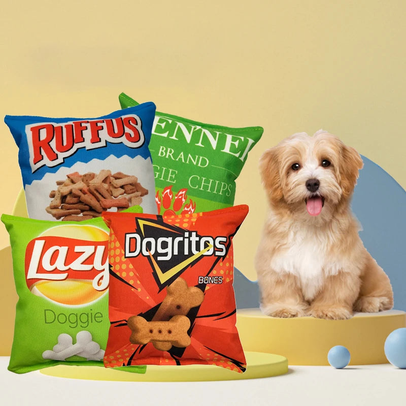 Funny Crisps Dog Chew Plush Dog Toy