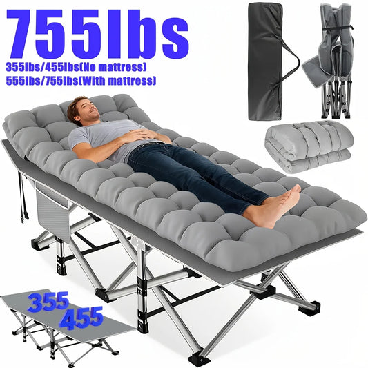8-Leg Portable Adult Sleeping Cot with Carry Case