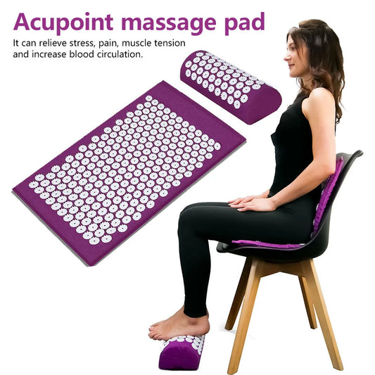 Acupressure Yoga Mat Relieve Stress Back Body Pain