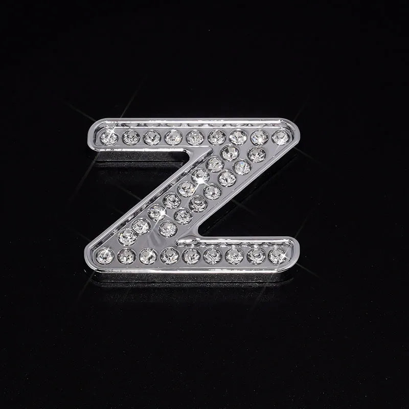 Silver Rhinestone Letters Numbers Car Stickers for Women and Girls