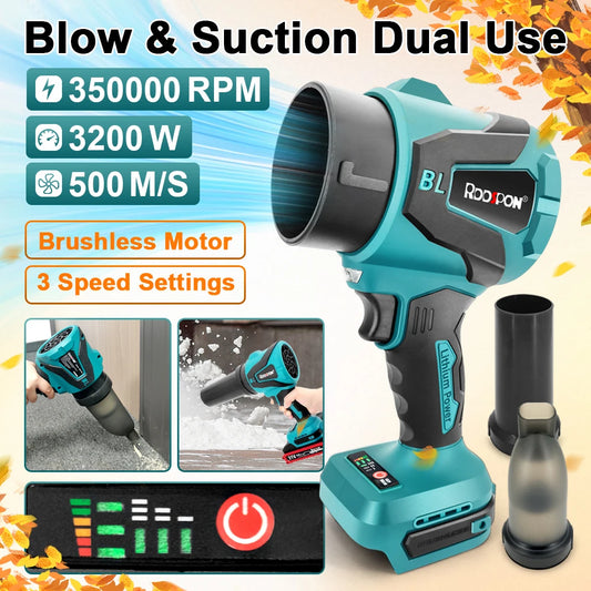 Electric Turbo Blowers 3 Gears Brushless Cordless