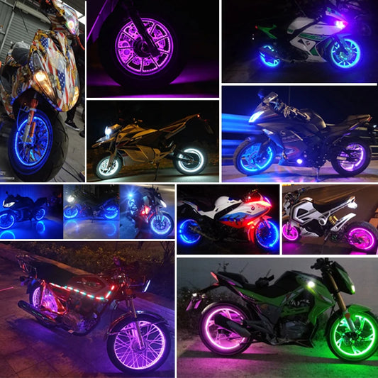 Motorcycle Wheel Hub LED DC12V 6W Wireless Colored Lights