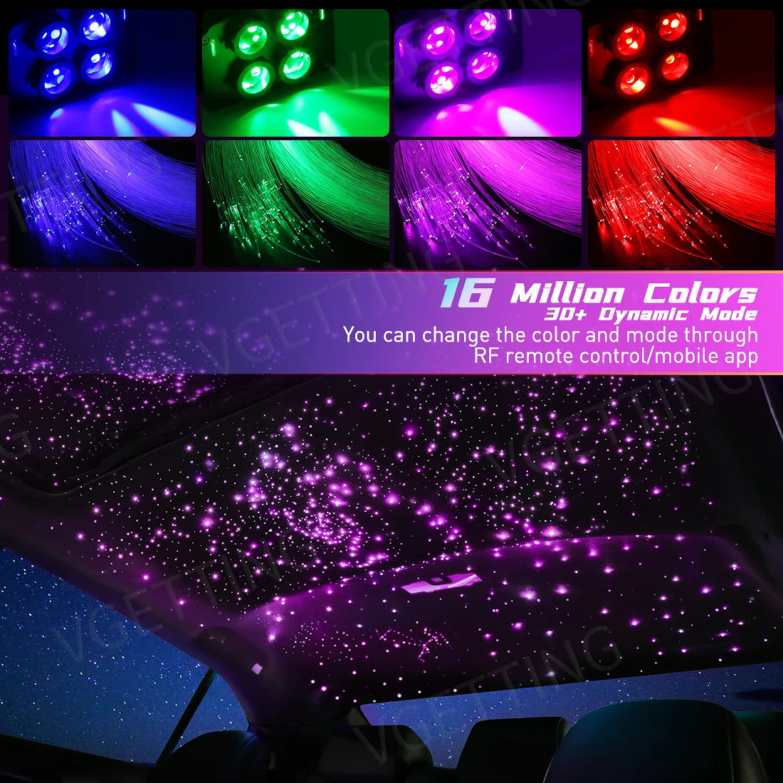 4 Port Twinkle Car Roof Star Light Fiber Optic