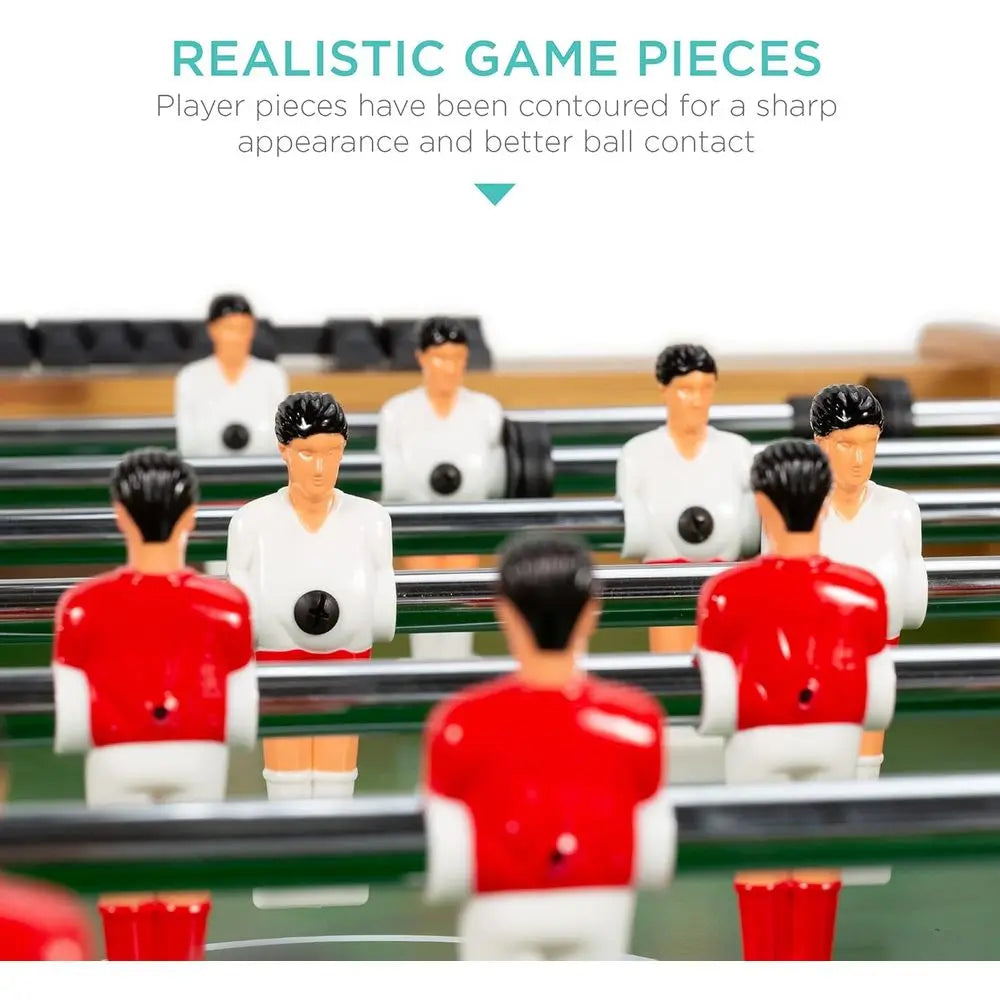 Competition Sized Foosball Table w/ 2 Balls, 2 Cup Holders