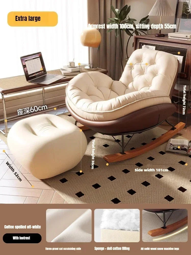 Modern Luxury Honeycomb Lazy Rocking Chair