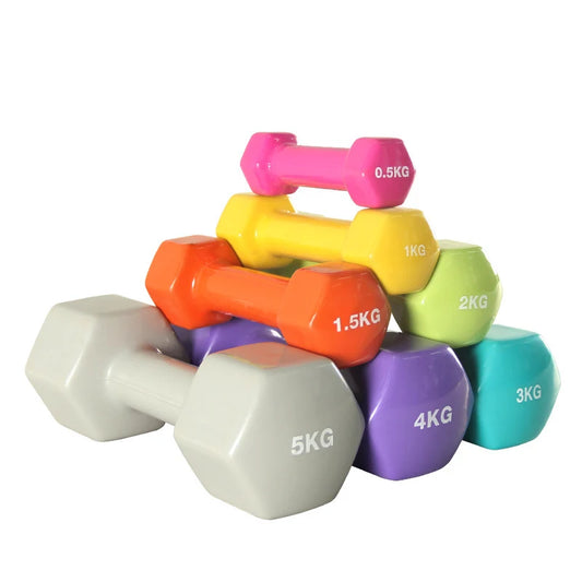 Hexagon Smooth Surface Built-In Iron Core Women's Fitness Dumbbell