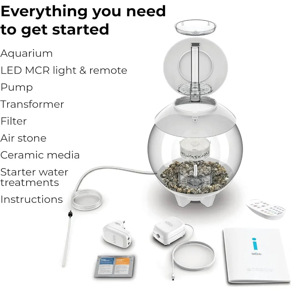 Halo 15 Acrylic 4-Gallon Aquarium with Multi-Color Remote-Controlled