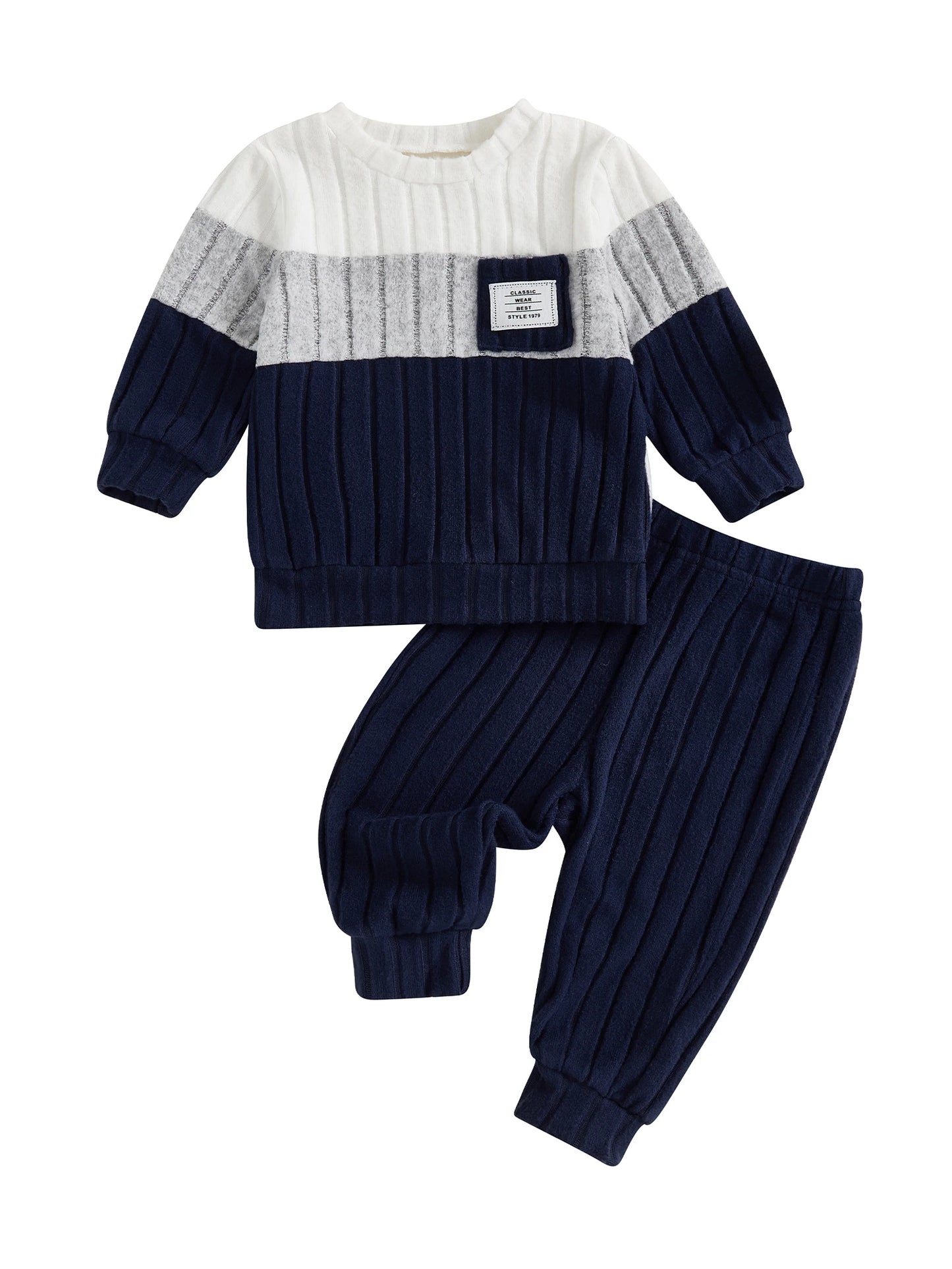 Kids 2-Piece Outfit Set with Hooded Sweatshirt and Jogger Pants