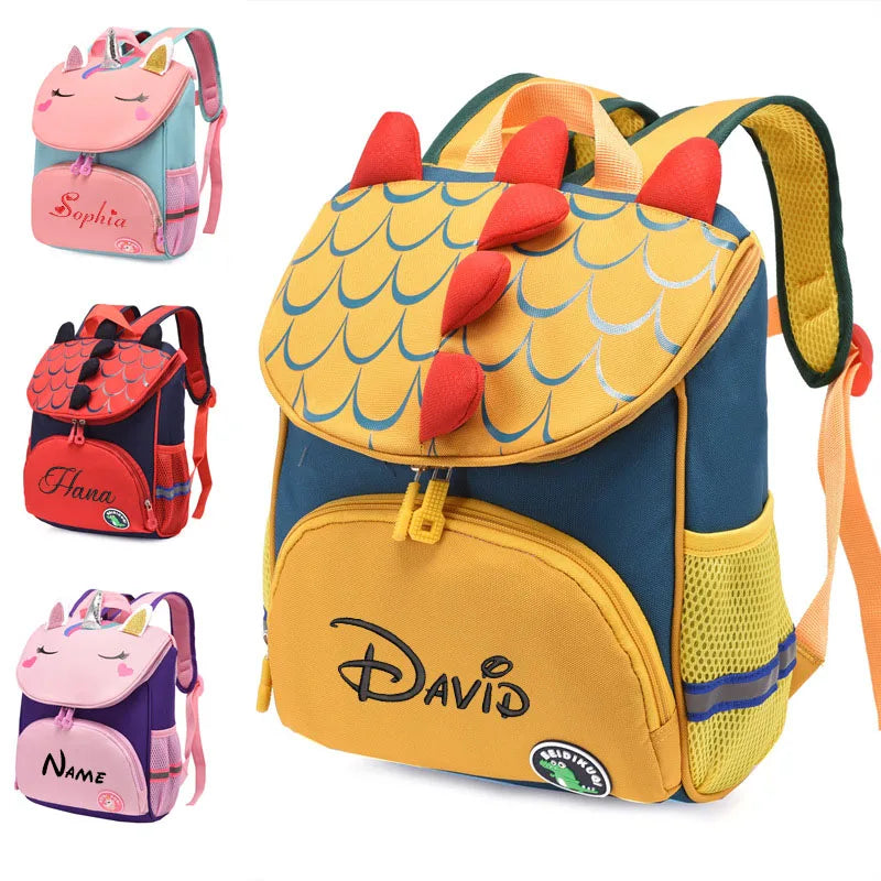 Personalized Embroidered Kids Backpack Dinosaur Bags