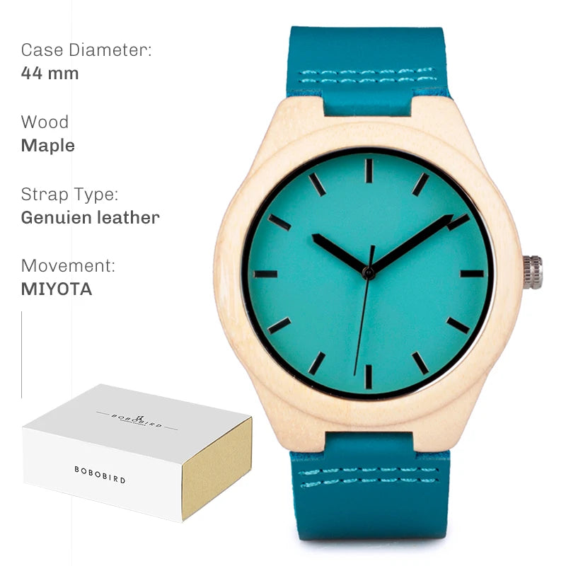 Natural Handcrafted Wooden Watches Lightweight