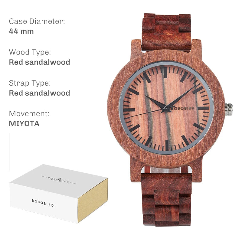 Natural Handcrafted Wooden Watches Lightweight