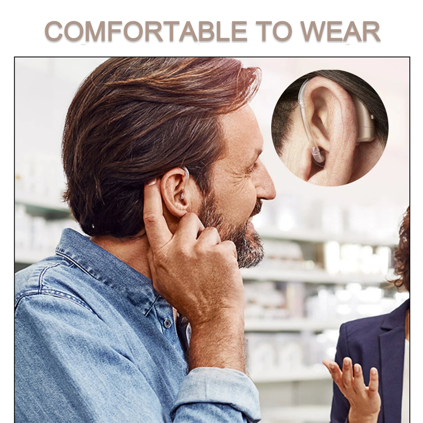 Digital Hearing Aid Adjustable Tone Sound Amplifier