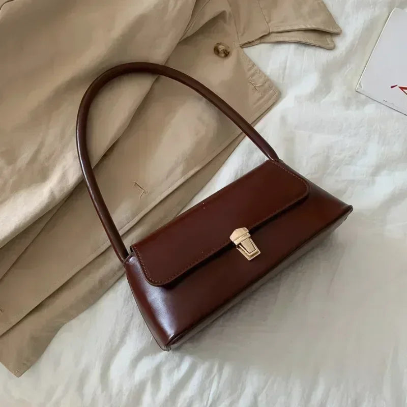 Fashion Underarm Shoulder Bag Solid Color