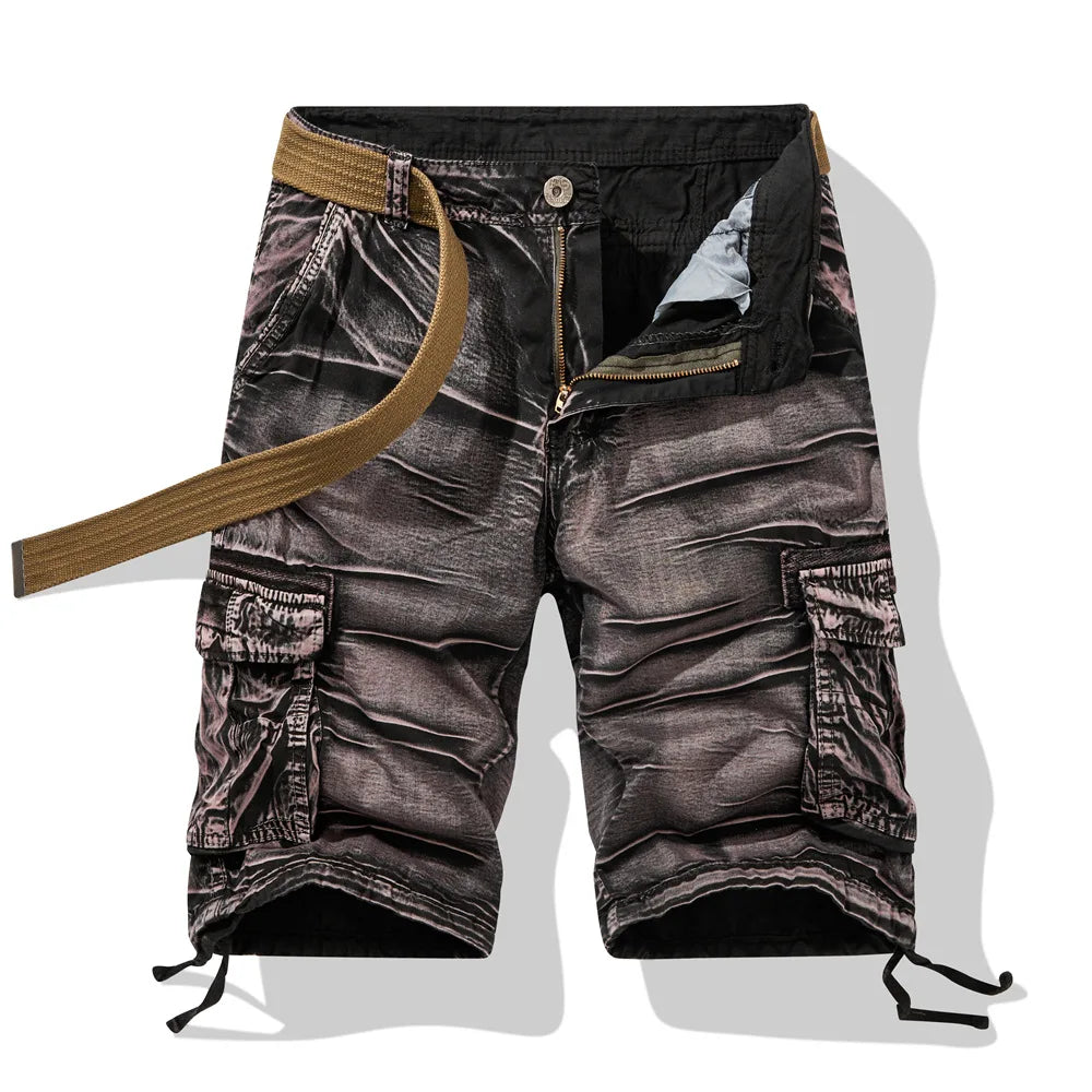 Cargo Shorts Mens Cotton Casual Loose