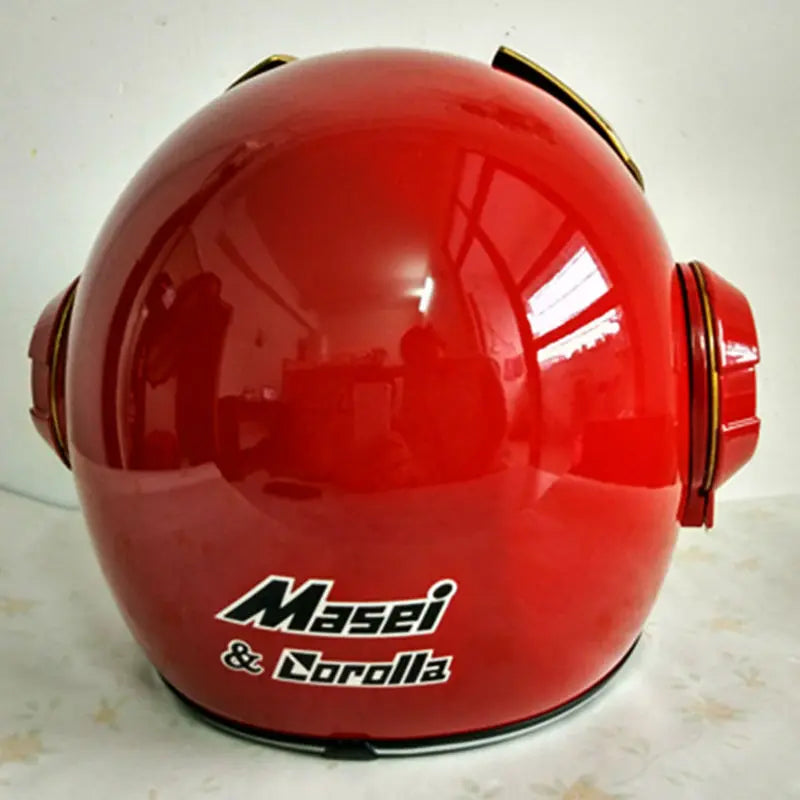 Red Gold MASEI motorcycle open face helmet