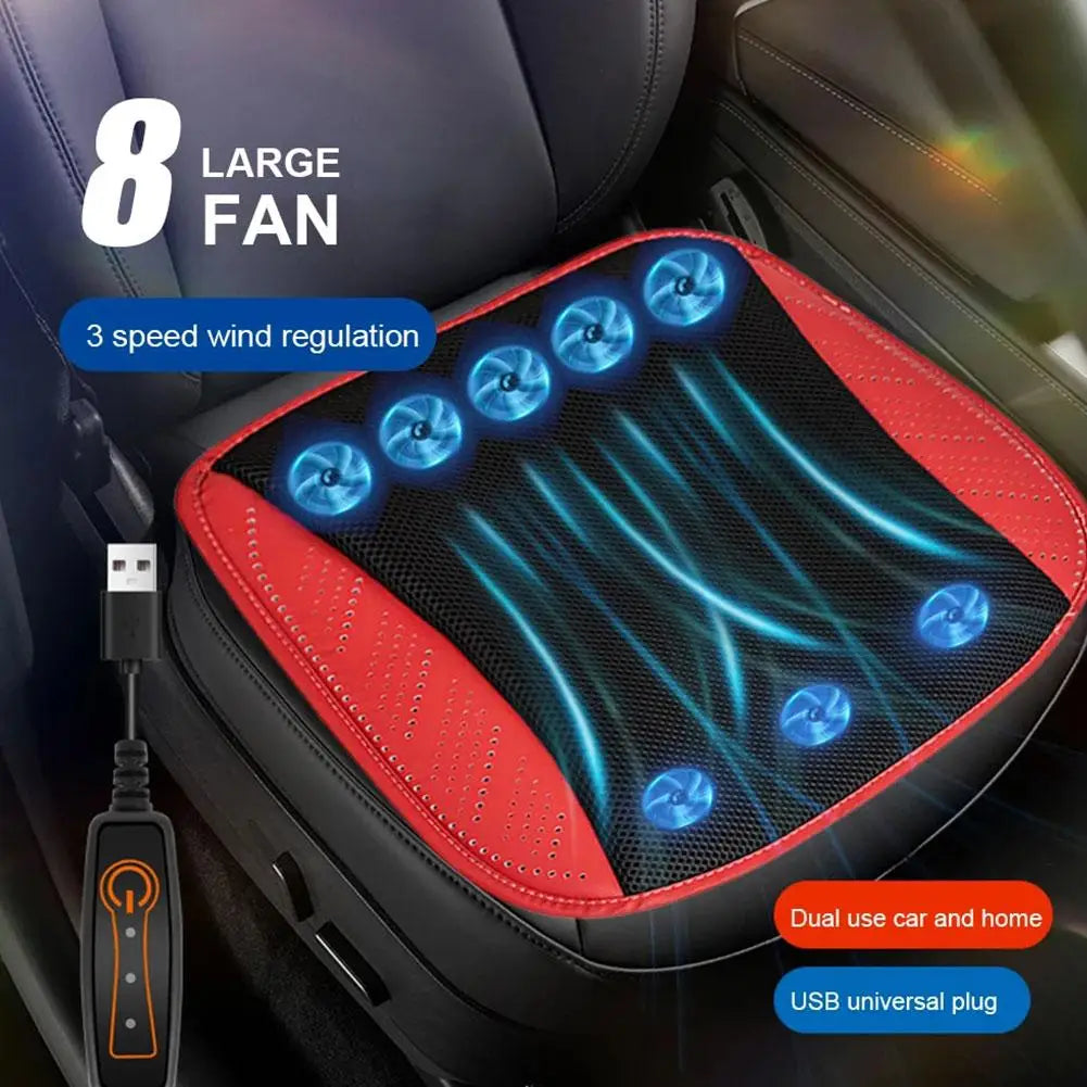 Universal Car Seat Summer Cool Air Seat Cushion With USB Fan