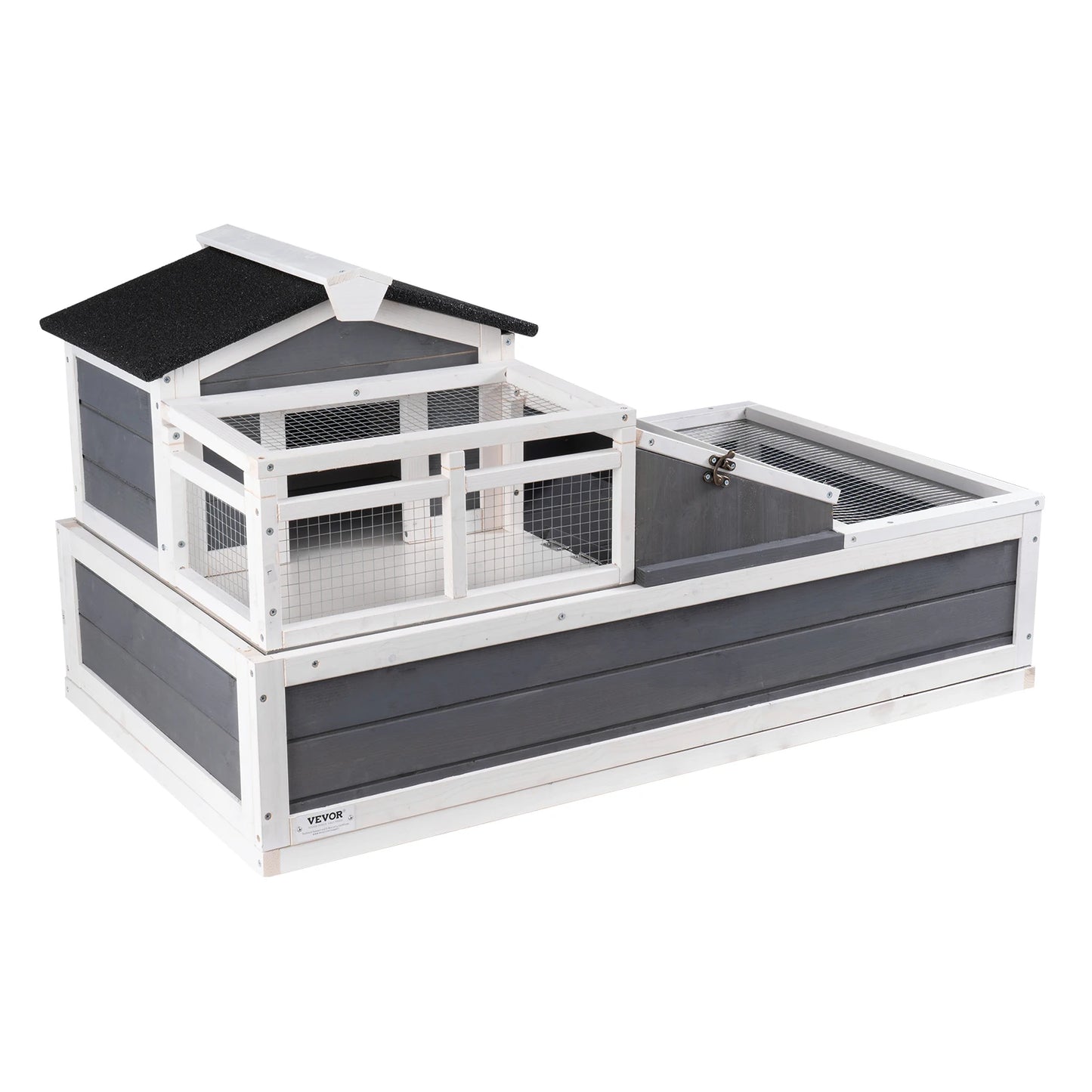Wooden Tortoise House with Adjustable Lamp Holder