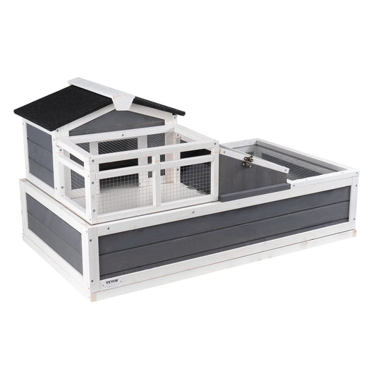 Wooden Tortoise House with Adjustable Lamp Holder