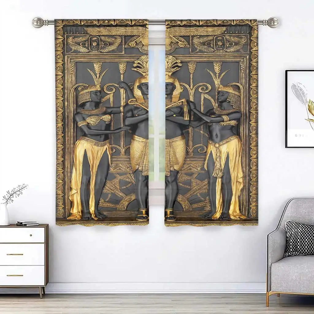 Traditional Egyptian Culture King Window Curtains