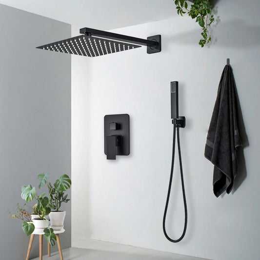 Wall Mounted Rainfall Shower Kit Concealed Embedded Box