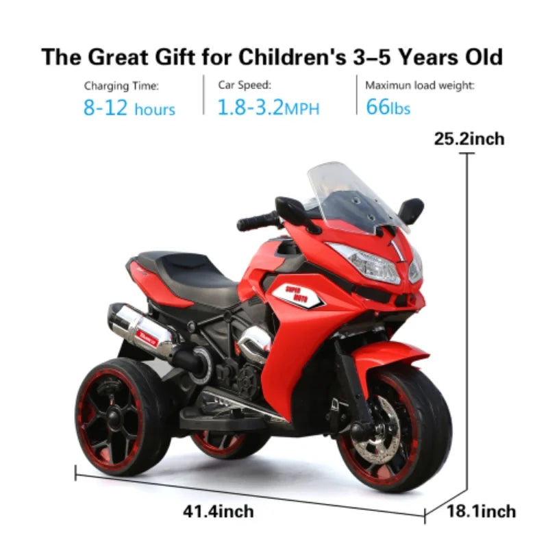 Kids Motorcycle 12V Electric Battery Powered Ride On