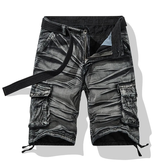 Cargo Shorts Mens Cotton Casual Loose