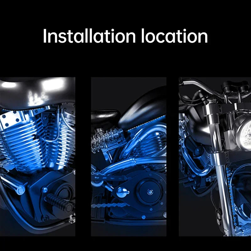 12pcs RGB APP LED Motorcycle Car Flexible Waterproof 12V Decorative Lamp Strip