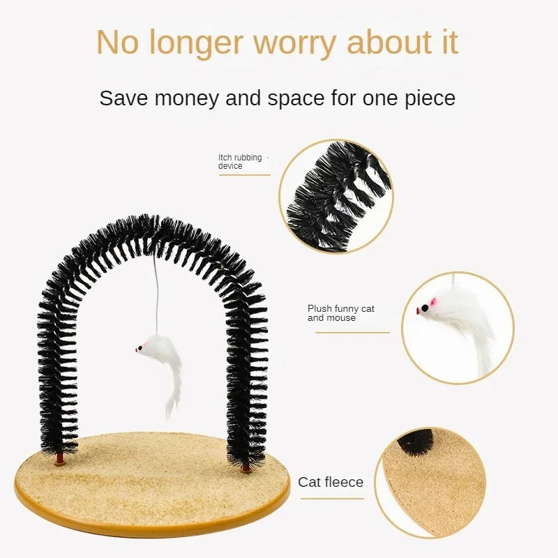 Cat Interactive Toy Arch Self-Grooming Device Pet Brush