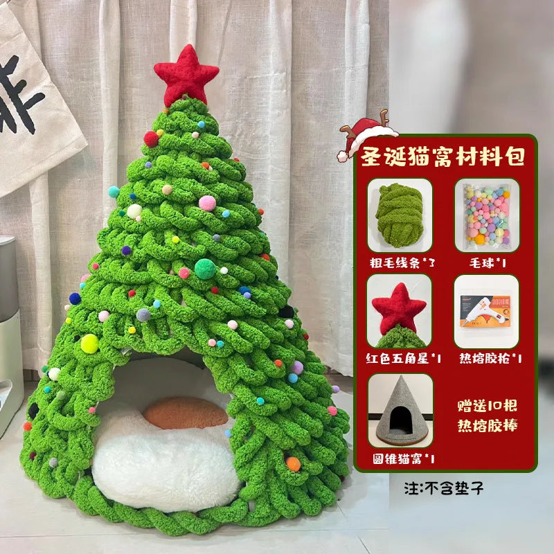 Christmas Tree Bed DIY Yarn Tools Package Homemade