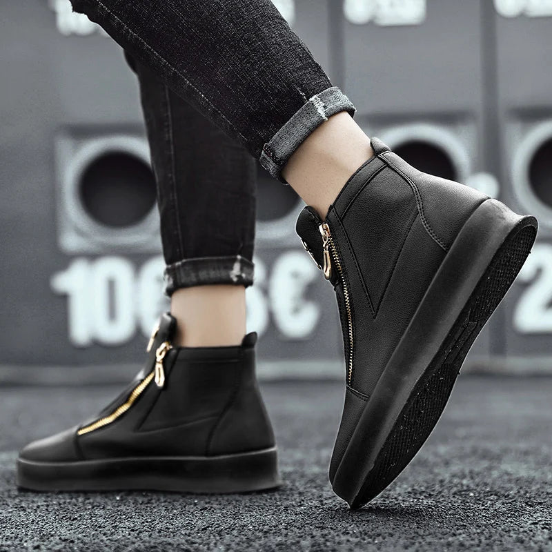 Fashion High Top Leather Casual Sneaker
